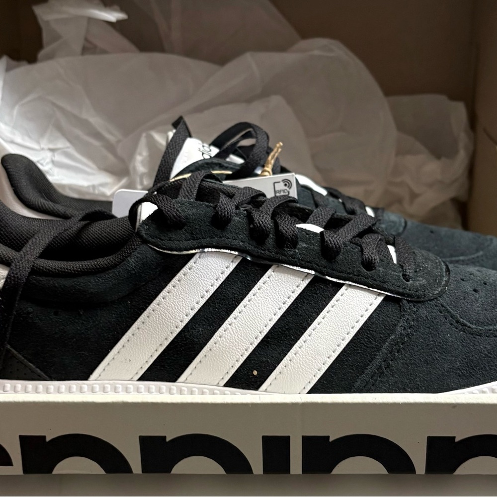 Adidas Women’s Black and White Striped Sneakers - Picture 5 of 5